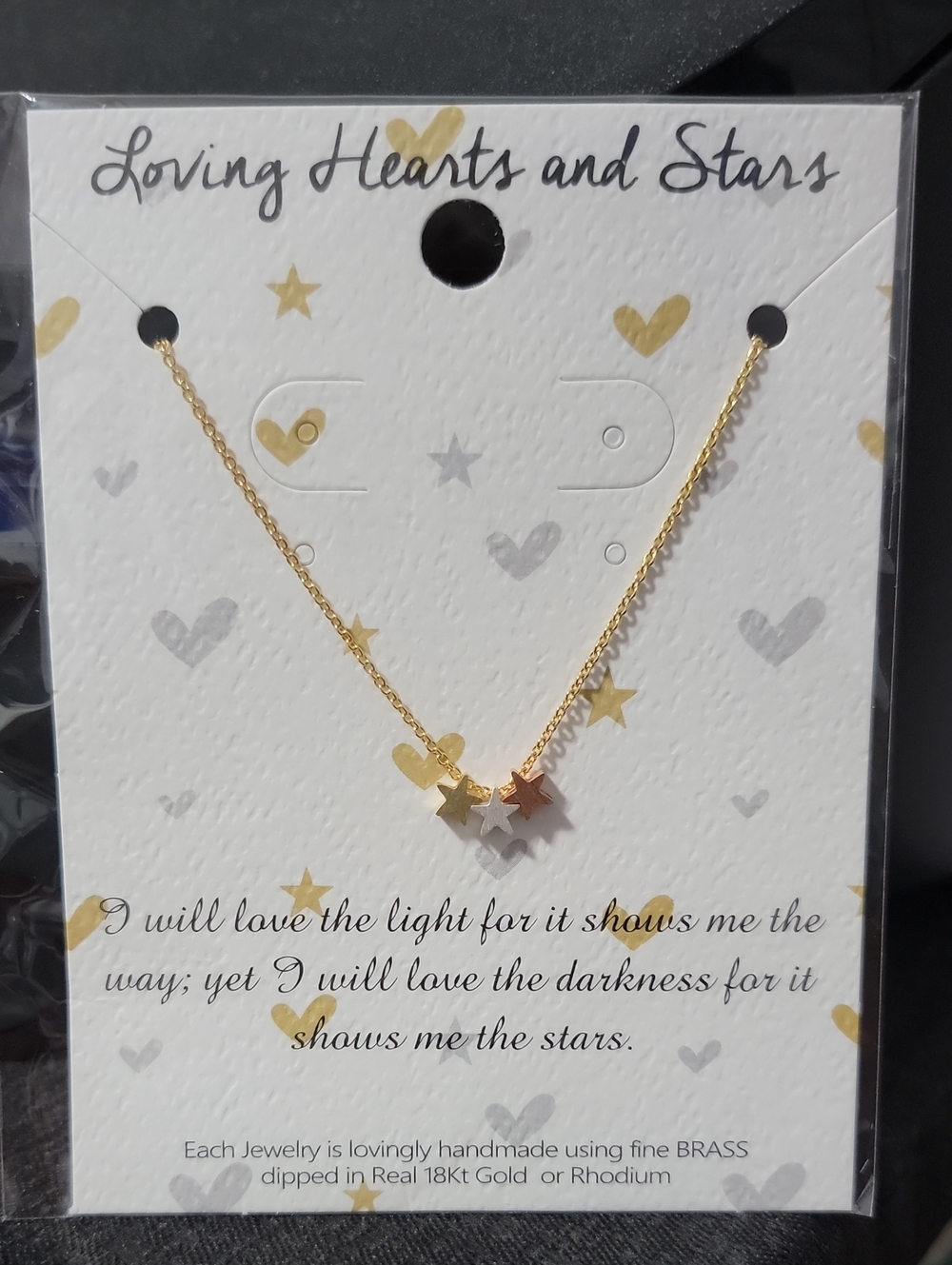 Lauren Spencer "Loving Hearts and Stars" dainty necklace New NWT